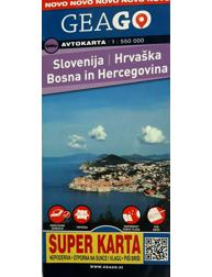 Auto Karta - Slov, Hrv, BiH - SUPER KARTA